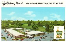 Vtg Postcard Holiday Inn of Cortland New York NY Buiding Parking Lot  picture