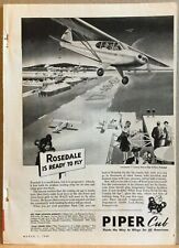1944 Piper Aircraft Corp Lock Haven PA Print Ad Piper Cub Aviation Coming of Age picture