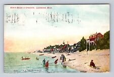 Ludington MI-Michigan, North Beach At Epworth, Antique, Vintage c1908 Postcard picture