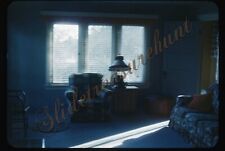 Living Room Decor 35mm Slide 1950s Red Border Kodachrome Lamp Chairs picture