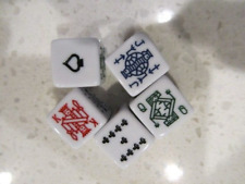 Poker Dice Set of 5 New Gaming Travel Game Dice + FREE Las Vegas Poker Chip picture