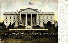 White House Washington DC Antique DB Germany Postcard PM c1911 WOB Note 1c Stamp picture