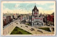Postcard Massachusetts Boston Copley Square & Trinity Church Bird's Eye View picture