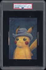 2023 Pokemon x Van Gogh Postcard Exclusive Pikachu Grey Felt Hat PSA 10 GEM MINT picture