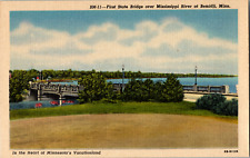 1948 First State Bridge Mississippi River Vintage Postcard Bemidji Minnesota picture
