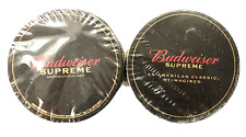 *NEW* BUDWEISER - SUPREME - AMERICAN LAGER - SLEEVE of 125 BEER COASTERS - 2022 picture
