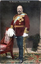 British Royalty - King Edward VII in Military Uniform- c1900s Postcard picture