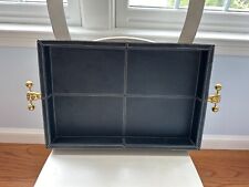 Jonathan Adler Barbell Black Leather Tray, Barware - Excellent Condition - RARE picture