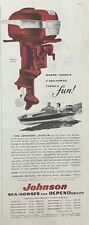 Rare 1950's Vintage Original Johnson Fishing Boat Motor Advertisement Seahorse picture
