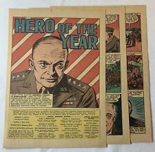 1945 five page cartoon story ~ GENERAL DWIGHT D EISENHOWER picture