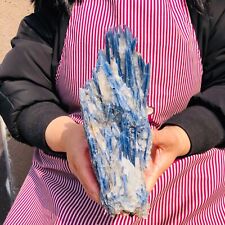 3.52LB  Natural Beautiful Blue KYANITE with Quartz Crystal Sample Rough Repair picture