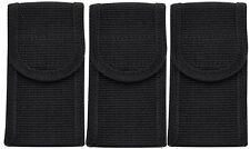 PACK OF THREE BLACK NYLON SHEATHS TO FIT MOST FOLDING KNIVES UP TO 4