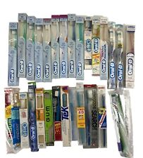 Vintage Toothbrush Lot Oral B Advantage 30 35 40 Soft Reach Tek Adult Youth 90's picture