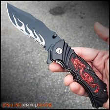 MTECH USMC TACTICAL FOLDING POCKET KNIFE Military Combat Assisted Blade MARINES picture