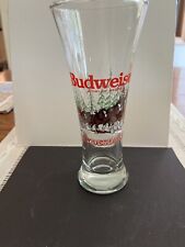 Retro Budweiser Clydesdales Beer Glass 7 1/4
