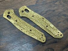 REPTILIAN engraved Brass Scales for Benchmade 940 Osborne picture