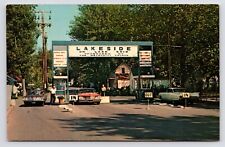 c1960s Main Entrance Downtown Cars Lake Erie Lakeside Ohio OH Vintage Postcard picture