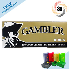 3x Boxes Gambler Gold Light King Size ( 600 Filter Tubes ) Cigarette Tobacco RYO picture