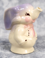 Vintage Purple Elephant Creamer Pitcher China Porcelain 5-1/2” Cute Gift picture