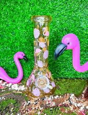 Flamingo Iridescent 8in Glass Water Pipe Hookah Glass Pipe Dog Cute Girly picture