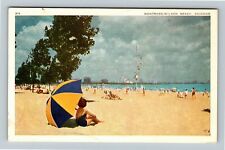 Chicago IL-Illinois, Montrose-Wilson Beach, Vintage Postcard picture