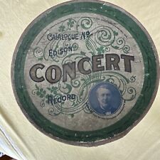 antique EDISON  5” CONCERT PHONOGRAPH brown WAX “Echo All Over The World” picture