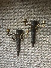 Antique Wall Sconce Candle Holder Candelabrum 2 Lamps picture
