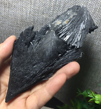 144g 130mm black tourmaline rutilated uncut quartz crystal mineral specimen 108 picture