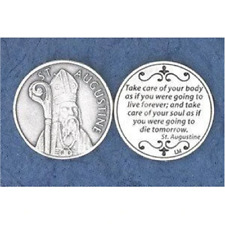 St Augustine - Silver Toned Pocket Tokens picture