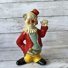 Ceramic Clown Vintage Circus Ringmaster Figurine Whimsical Decorative Painted 8