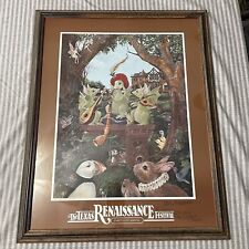 Vintage Texas Renaissance Fair Poster Pocket Dragons Real Musgrave Signed 1987 picture