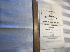 1870 Art Gallery Catalogue Post Webb No 33 Grand Army of Republic Middletown Ny picture