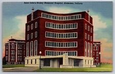 Anderson Indiana~Saint Johns Hickey Memorial Hospital~Vintage Linen Postcard picture