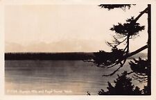 RPPC Puget Sound WA Washington Olympic Mountains Peninsula Vtg Postcard C46 picture