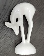 Vintage White Ceramic Deer Christmas Kitchy Figurine MCM 6.5