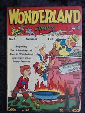 WONDERLAND COMICS #1 1945 FEATURE PUBLICATIONS GOLDEN AGE COMIC picture