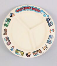 Vintage 80s  DEKA Walt Disney World Child's Plastic Divided Plate-Railroad Theme picture