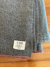 Vintage 1943 WWII Australian Military Wool Blanket Labeled V155 picture