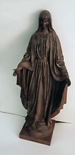 Mother Mary Religous Garden Statue Bronze Like Metal 24 Inches Tall Perfect  picture