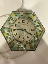 Vintage Mid-century General Electric Mosaic Wall Clock.  Works.  picture
