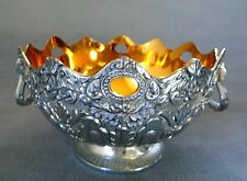 Vintage Leonard Japan Silver Tone & Gold Tone Inside Bowl Candy Dish picture