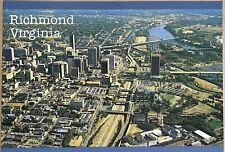 Richmond Virginia Aerial View Vintage 6x4 Postcard c1970 picture