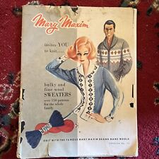 Vintage Mary Maxim Bulky And Fine Wool Sweaters Catalog No. 15 picture