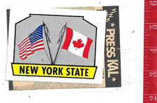 Vintage vinyl decal Impko New York U.S.A.-Canada with flags in original packagin picture