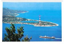 Italy Chrome Postcard Sicily Messina View of the Strait Melia of Scilla Aerial picture