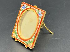 Italian Micro Mosaic Glass & Brass Miniature Picture Photo Frame Easel Back picture