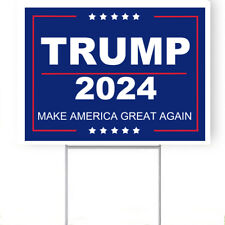Trump Make America Great Again 2024 2sided yard sign with stake 18