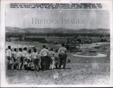 1962 Press Photo Monterey Mexico Little League team studies baseball diamond picture