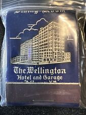 VINTAGE MATCHBOOK - THE WELLINGTON HOTEL  - ALBANY, NY - FRONT STRIKE -  NICE picture