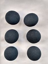 8 CUSTOM MADE BLACK MATTE FABRIC COVERED 7/8 inch ROUND SHANK BUTTONS COV4 picture